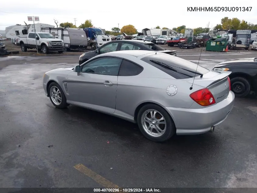 2003 Hyundai Tiburon VIN: KMHHM65D93U091347 Lot: 40700296