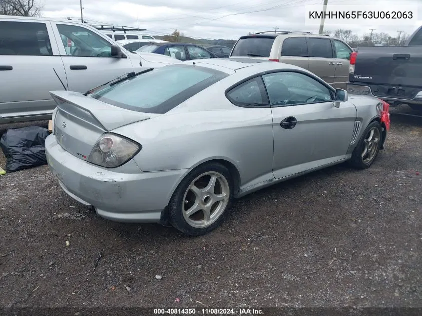 2003 Hyundai Tiburon Gt V6 VIN: KMHHN65F63U062063 Lot: 40814350