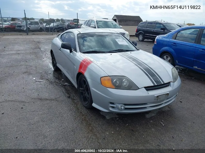 2004 Hyundai Tiburon Gt V6/Gt V6 Special Edition VIN: KMHHN65F14U119822 Lot: 40625002