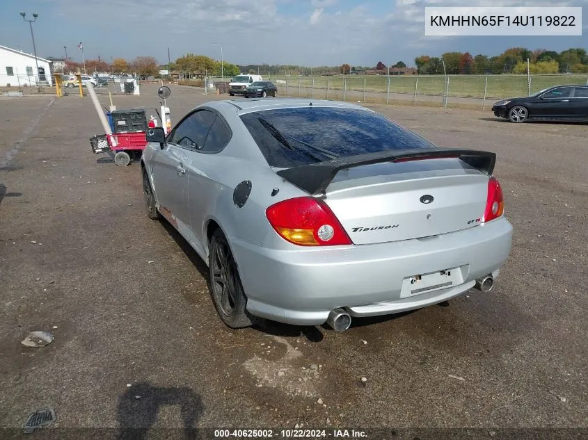 2004 Hyundai Tiburon Gt V6/Gt V6 Special Edition VIN: KMHHN65F14U119822 Lot: 40625002