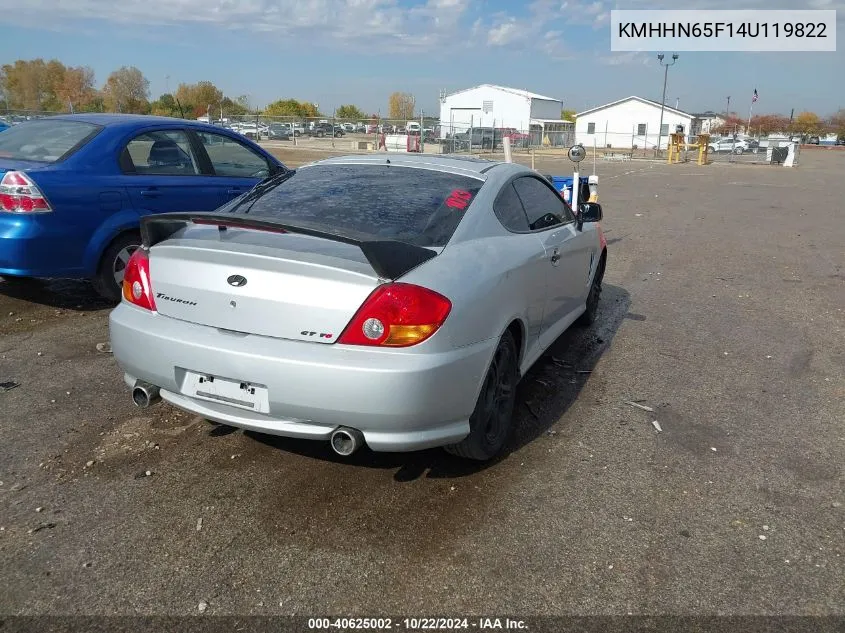 2004 Hyundai Tiburon Gt V6/Gt V6 Special Edition VIN: KMHHN65F14U119822 Lot: 40625002