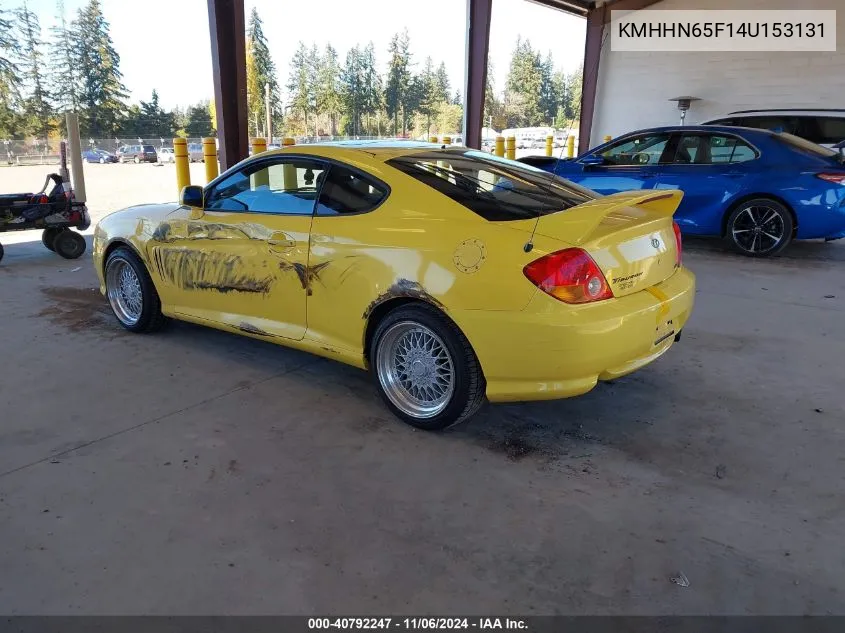 2004 Hyundai Tiburon Gt/Gt Sp Ed/Gt V6 Special Edition VIN: KMHHN65F14U153131 Lot: 40792247