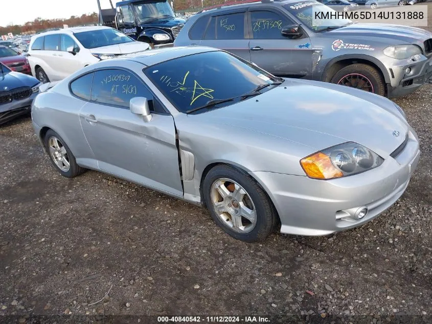 2004 Hyundai Tiburon VIN: KMHHM65D14U131888 Lot: 40840542