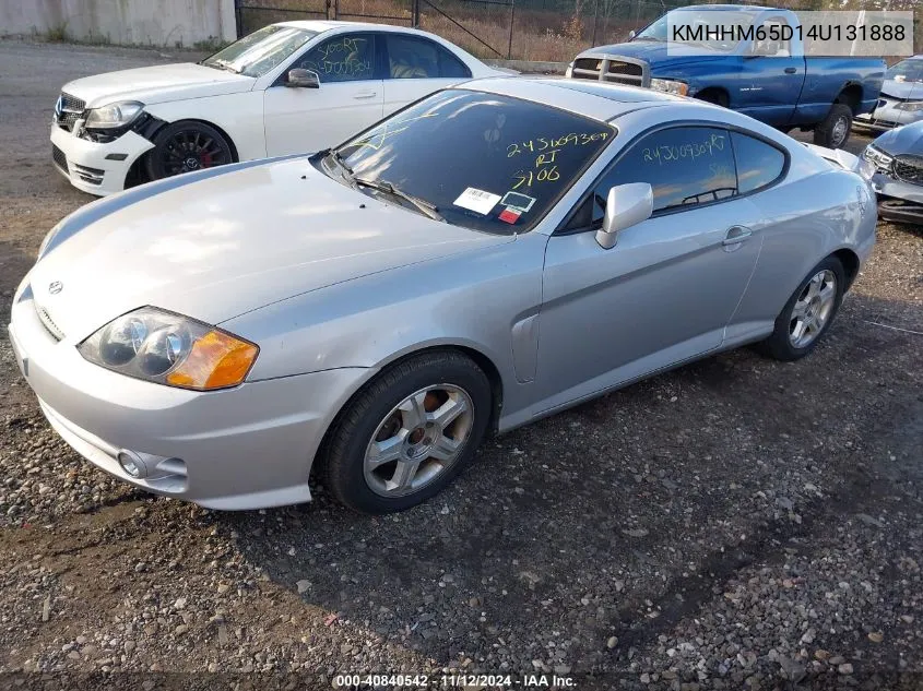 2004 Hyundai Tiburon VIN: KMHHM65D14U131888 Lot: 40840542