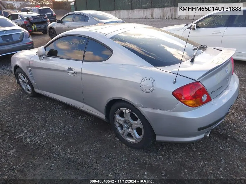 2004 Hyundai Tiburon VIN: KMHHM65D14U131888 Lot: 40840542