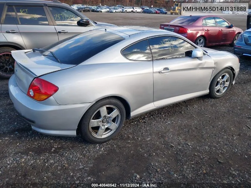 2004 Hyundai Tiburon VIN: KMHHM65D14U131888 Lot: 40840542