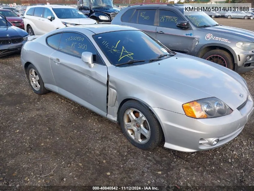 2004 Hyundai Tiburon VIN: KMHHM65D14U131888 Lot: 40840542