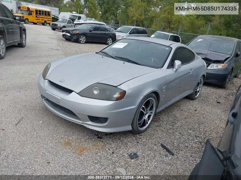 2005 Hyundai Tiburon Gs VIN: KMHHM65D85U174335 Lot: 39373771