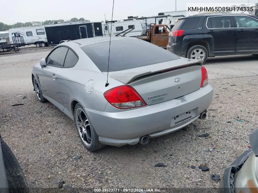 2005 Hyundai Tiburon Gs VIN: KMHHM65D85U174335 Lot: 39373771