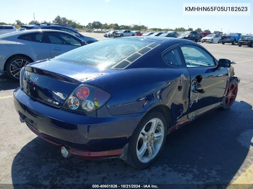 2005 Hyundai Tiburon Gt/Se VIN: KMHHN65F05U182623 Lot: 40601826