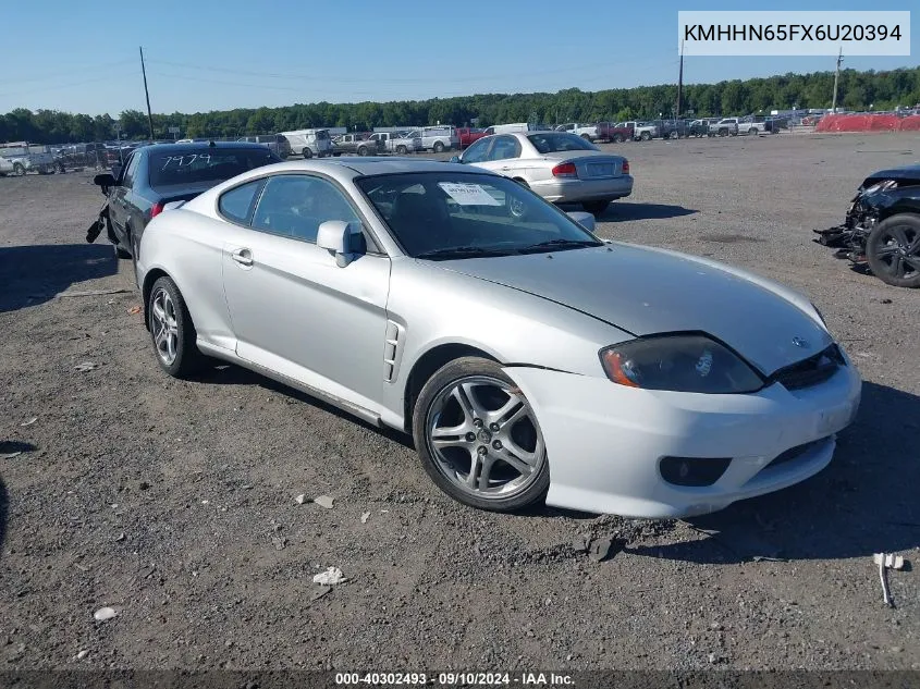 2006 Hyundai Tiburon Gt/Se/Gt Limited VIN: KMHHN65FX6U20394 Lot: 40302493