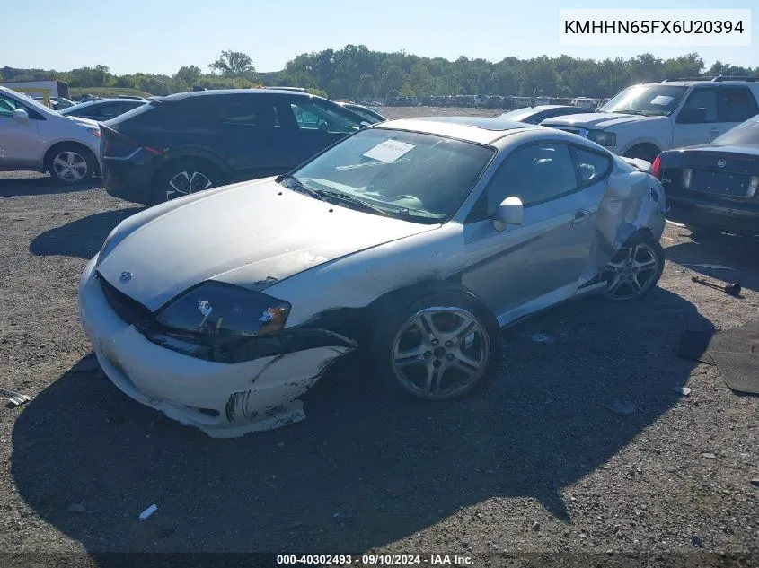 2006 Hyundai Tiburon Gt/Se/Gt Limited VIN: KMHHN65FX6U20394 Lot: 40302493