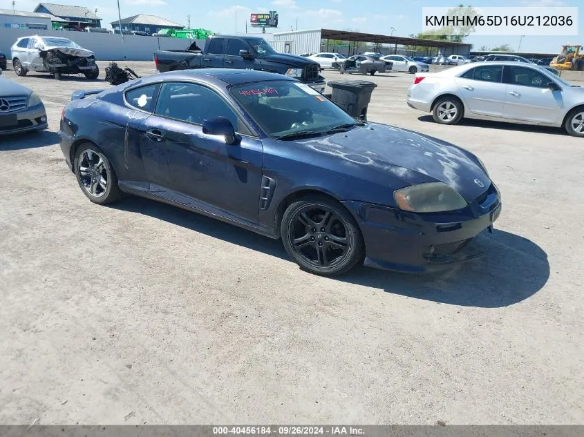 KMHHM65D16U212036 2006 Hyundai Tiburon Gs