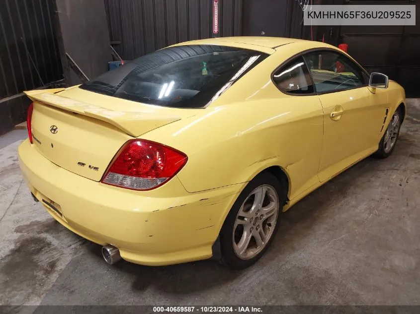 2006 Hyundai Tiburon Gt/Gt Limited/Se VIN: KMHHN65F36U209525 Lot: 40659587