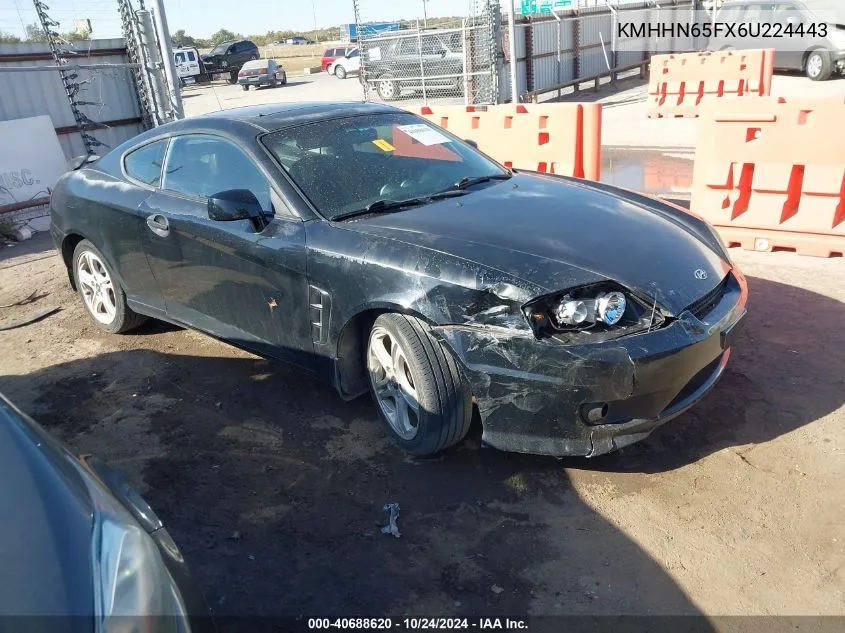 2006 Hyundai Tiburon Gt/Gt Limited/Se VIN: KMHHN65FX6U224443 Lot: 40688620