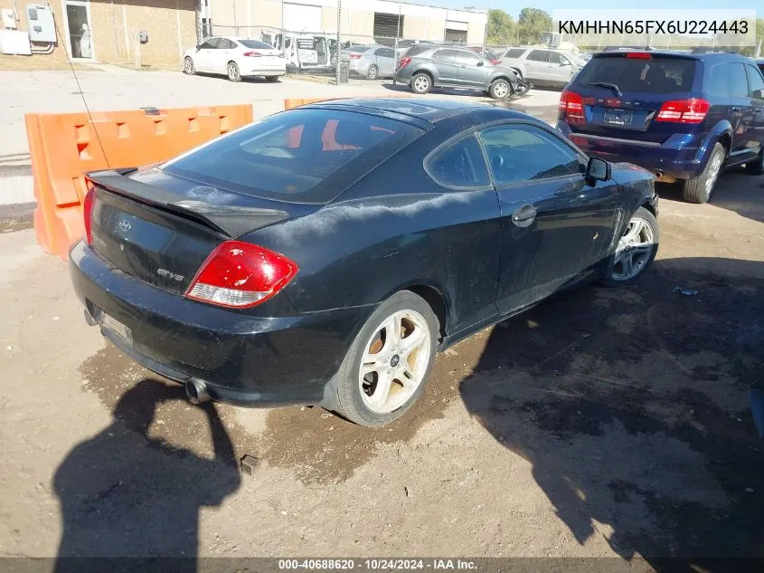 2006 Hyundai Tiburon Gt/Gt Limited/Se VIN: KMHHN65FX6U224443 Lot: 40688620