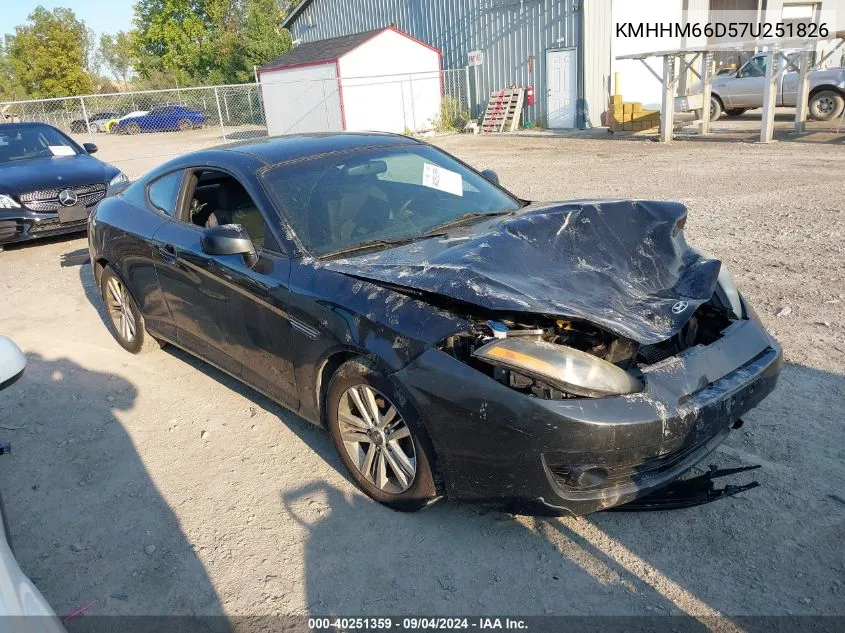 KMHHM66D57U251826 2007 Hyundai Tiburon Gs