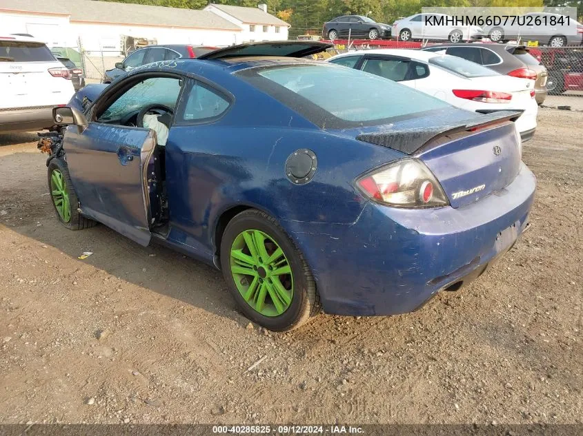 2007 Hyundai Tiburon Gs VIN: KMHHM66D77U261841 Lot: 40285825