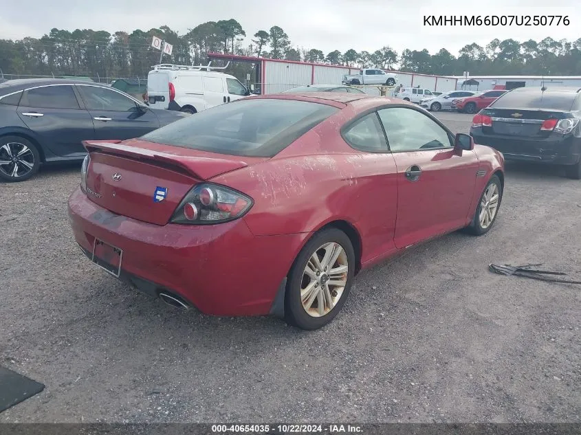 KMHHM66D07U250776 2007 Hyundai Tiburon Gs