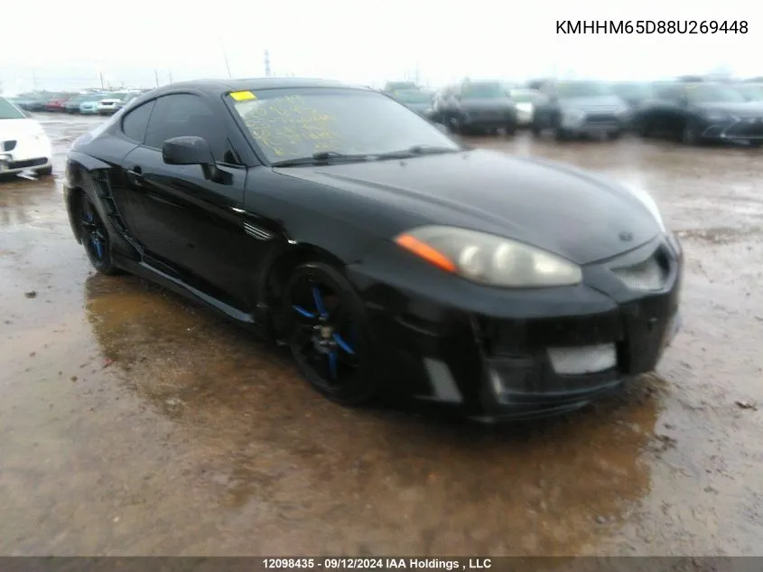 2008 Hyundai Tiburon VIN: KMHHM65D88U269448 Lot: 12098435