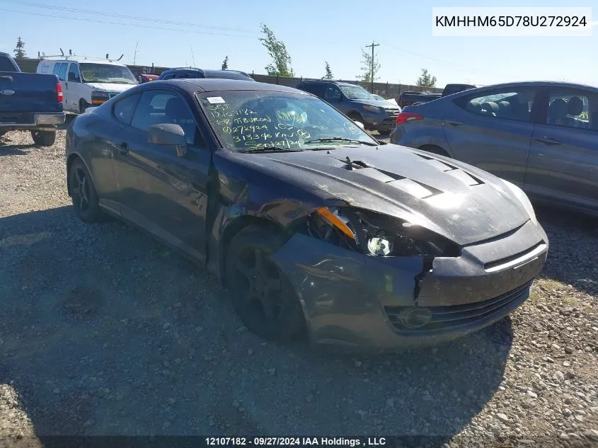 2008 Hyundai Tiburon VIN: KMHHM65D78U272924 Lot: 12107182