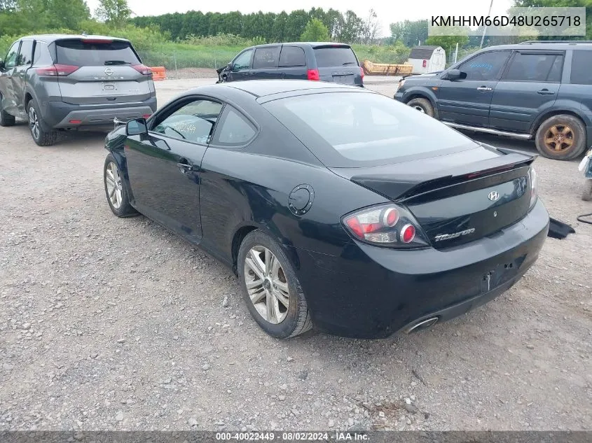 KMHHM66D48U265718 2008 Hyundai Tiburon Gs