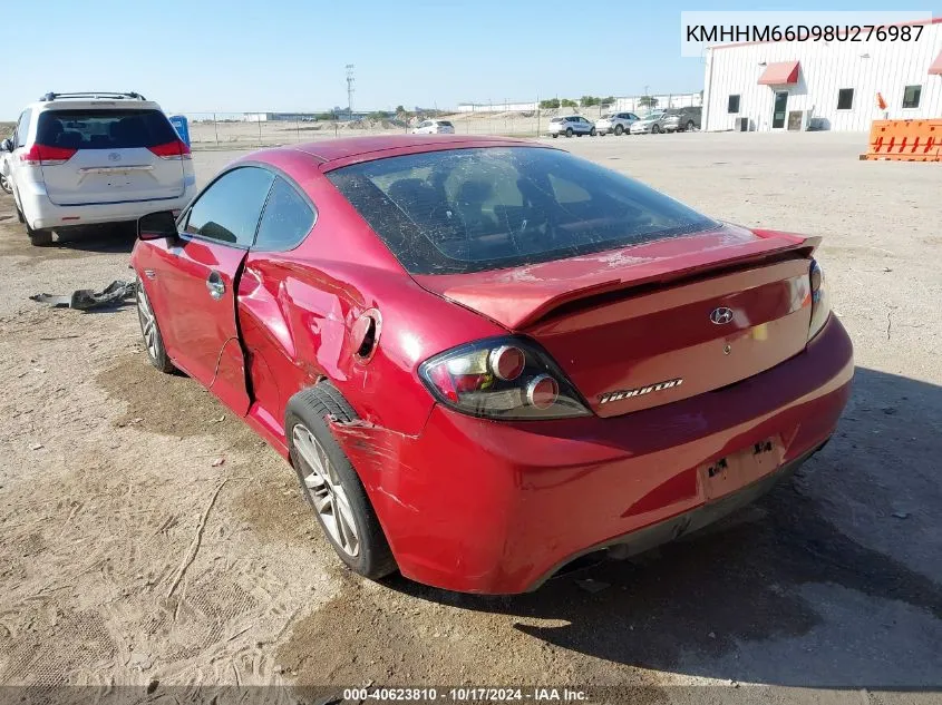 2008 Hyundai Tiburon Gs VIN: KMHHM66D98U276987 Lot: 40623810