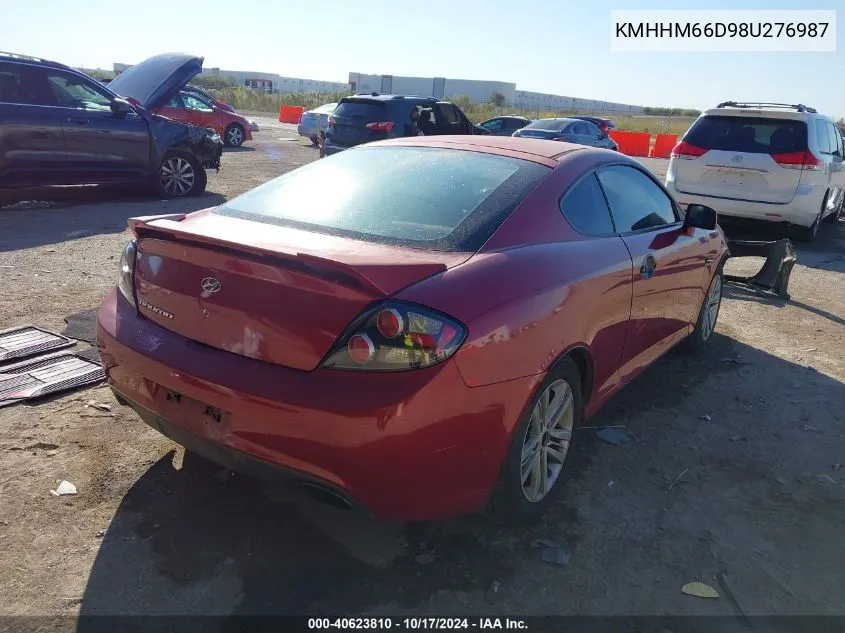 2008 Hyundai Tiburon Gs VIN: KMHHM66D98U276987 Lot: 40623810