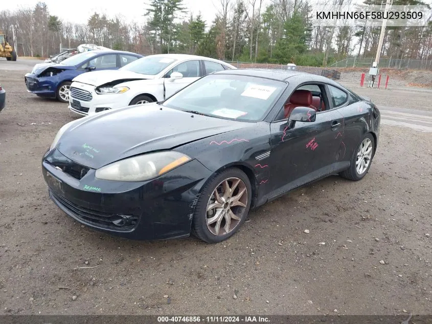 2008 Hyundai Tiburon Gt/Gt Limited/Se VIN: KMHHN66F58U293509 Lot: 40746856