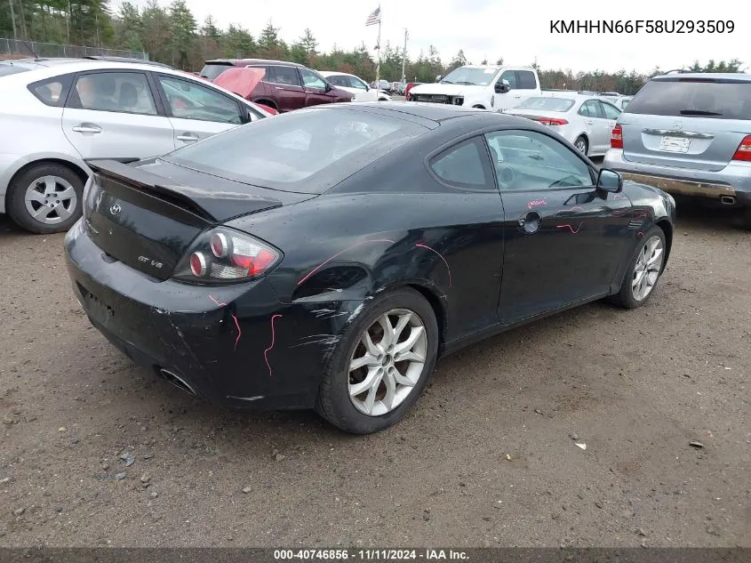 2008 Hyundai Tiburon Gt/Gt Limited/Se VIN: KMHHN66F58U293509 Lot: 40746856