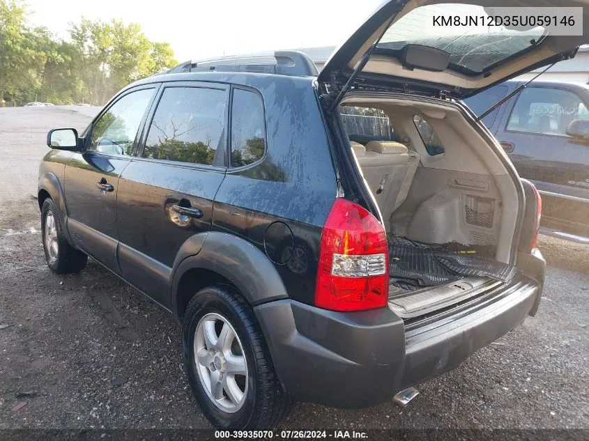 2005 Hyundai Tucson Gls/Lx VIN: KM8JN12D35U059146 Lot: 39935070