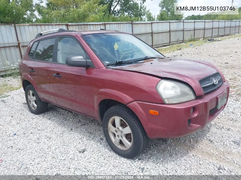 2005 Hyundai Tucson Gl VIN: KM8JM12B55U103746 Lot: 39987553