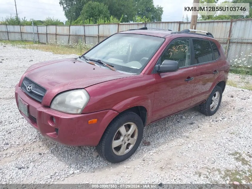 2005 Hyundai Tucson Gl VIN: KM8JM12B55U103746 Lot: 39987553