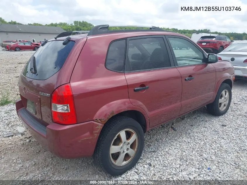 KM8JM12B55U103746 2005 Hyundai Tucson Gl