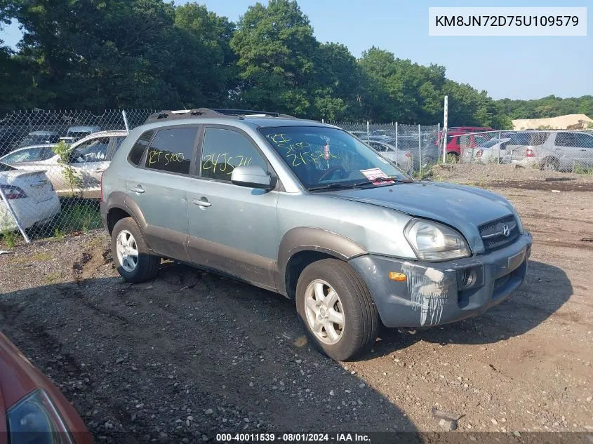 2005 Hyundai Tucson Gls/Lx VIN: KM8JN72D75U109579 Lot: 40011539