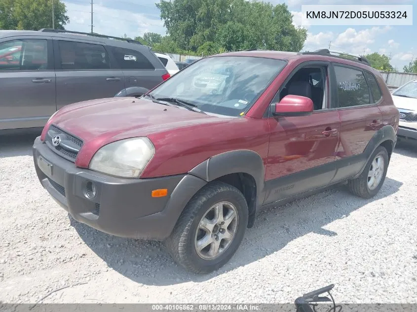 2005 Hyundai Tucson Gls/Lx VIN: KM8JN72D05U053324 Lot: 40106862