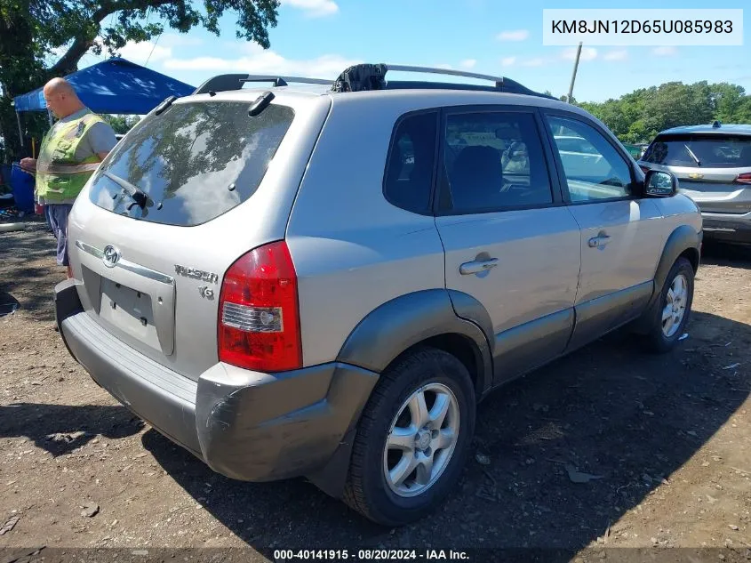 2005 Hyundai Tucson Gls/Lx VIN: KM8JN12D65U085983 Lot: 40141915