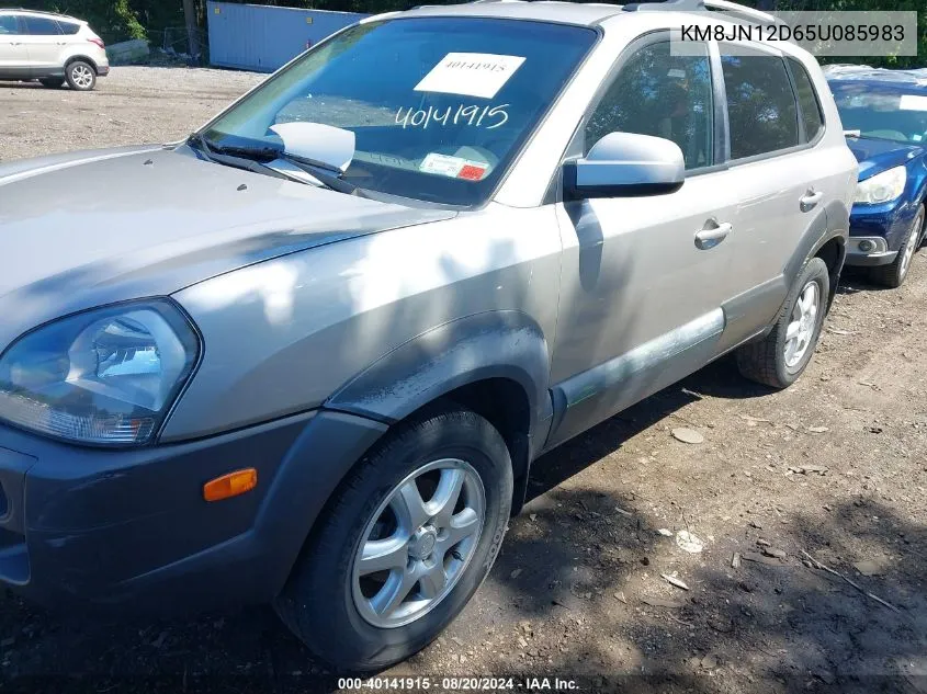 2005 Hyundai Tucson Gls/Lx VIN: KM8JN12D65U085983 Lot: 40141915