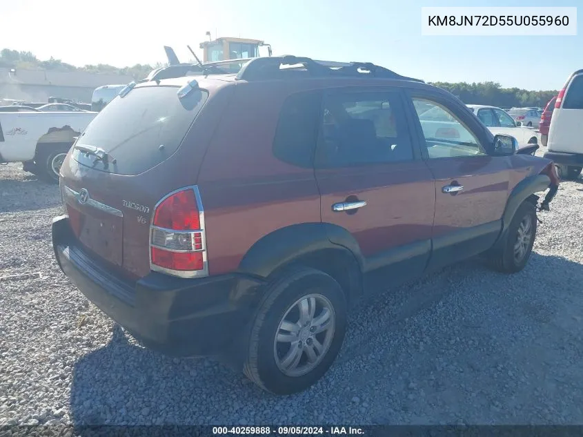 2005 Hyundai Tucson Gls/Lx VIN: KM8JN72D55U055960 Lot: 40259888