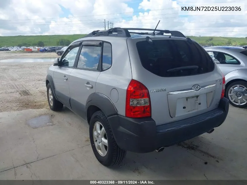 2005 Hyundai Tucson Gls/Lx VIN: KM8JN72D25U223036 Lot: 40323368