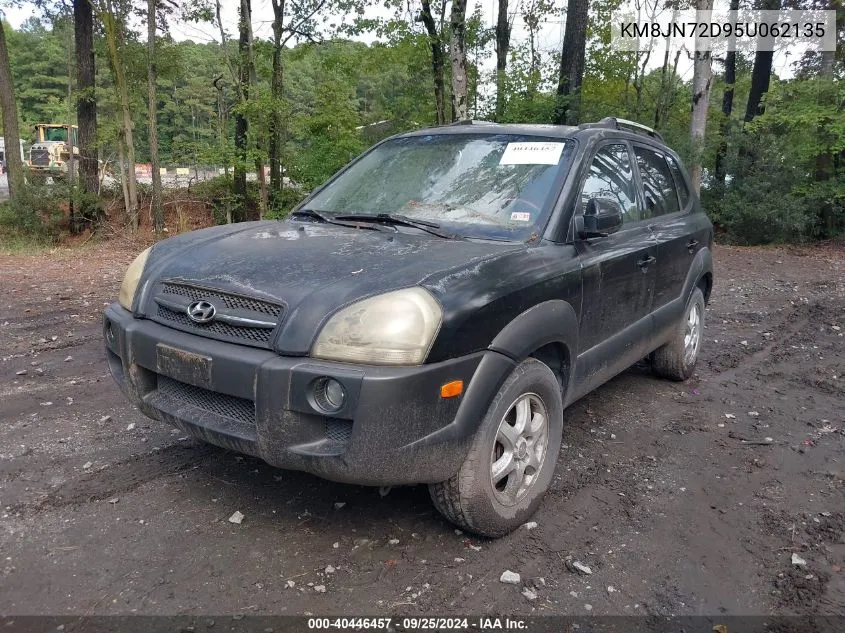 2005 Hyundai Tucson Gls/Lx VIN: KM8JN72D95U062135 Lot: 40446457