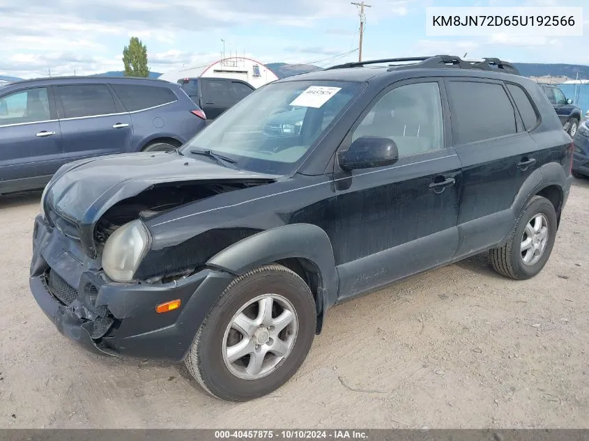 2005 Hyundai Tucson Gls/Lx VIN: KM8JN72D65U192566 Lot: 40457875