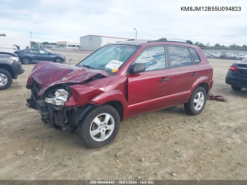 2005 Hyundai Tucson Gl VIN: KM8JM12B55U094823 Lot: 40466445