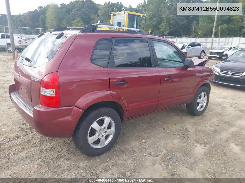 2005 Hyundai Tucson Gl VIN: KM8JM12B55U094823 Lot: 40466445