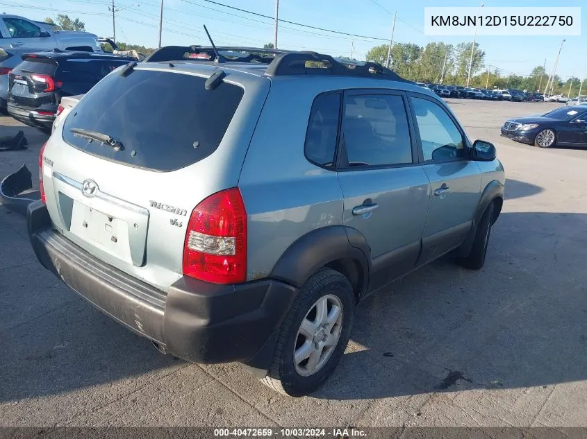 2005 Hyundai Tucson Gls/Lx VIN: KM8JN12D15U222750 Lot: 40472659