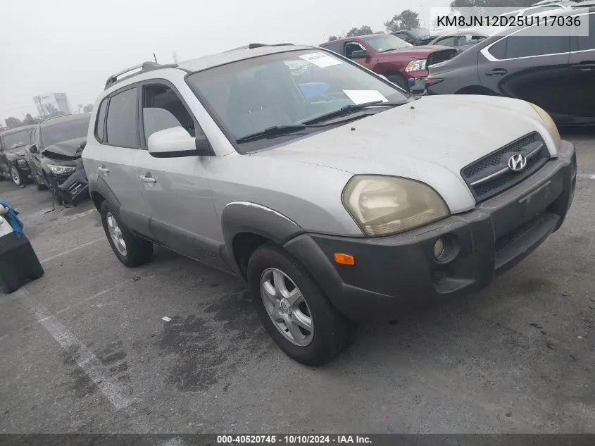 2005 Hyundai Tucson Gls/Lx VIN: KM8JN12D25U117036 Lot: 40520745