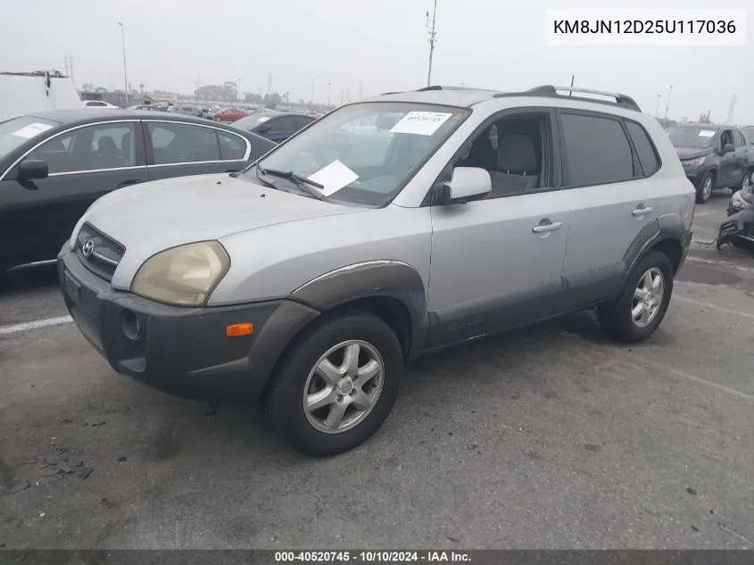 2005 Hyundai Tucson Gls/Lx VIN: KM8JN12D25U117036 Lot: 40520745