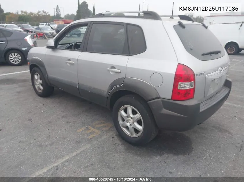 2005 Hyundai Tucson Gls/Lx VIN: KM8JN12D25U117036 Lot: 40520745