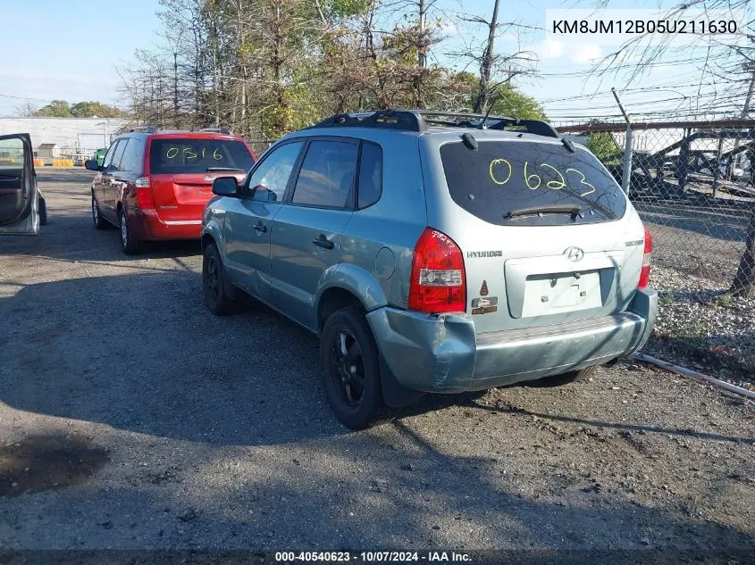 KM8JM12B05U211630 2005 Hyundai Tucson Gl