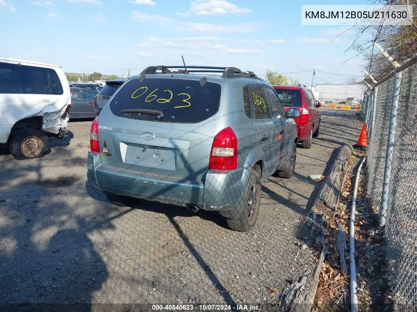 KM8JM12B05U211630 2005 Hyundai Tucson Gl